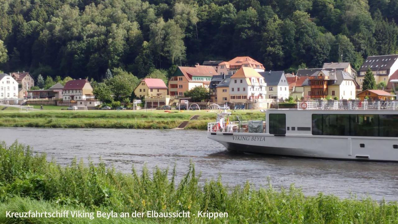 Ferienappartements Elbaussicht - Krippen Bad Schandau Esterno foto